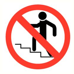 Verboden trap te betreden